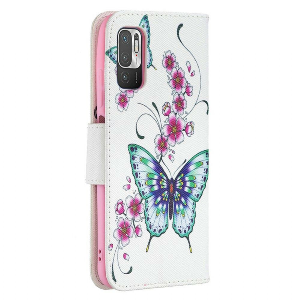 Folio-hoesje voor Xiaomi Redmi Note 10 5G / Poco M3 Pro 5G Prachtige Vlinders