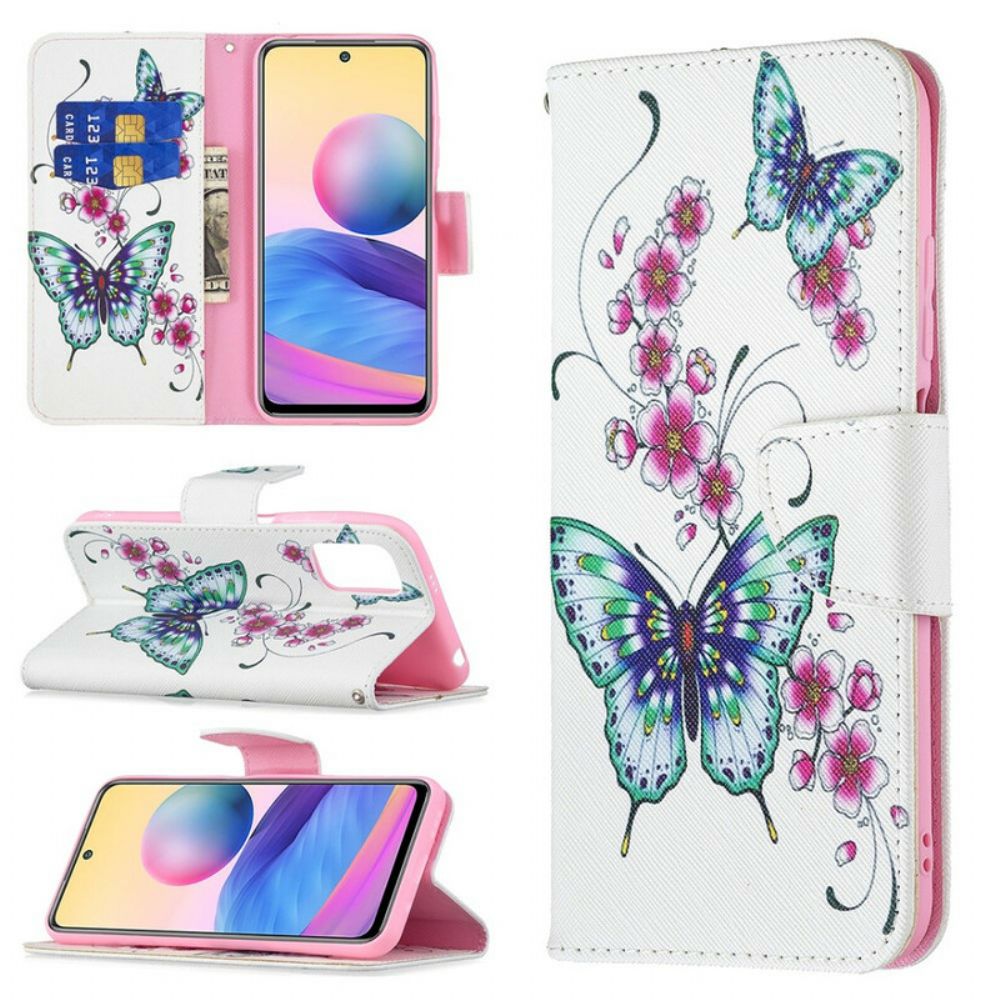 Folio-hoesje voor Xiaomi Redmi Note 10 5G / Poco M3 Pro 5G Prachtige Vlinders