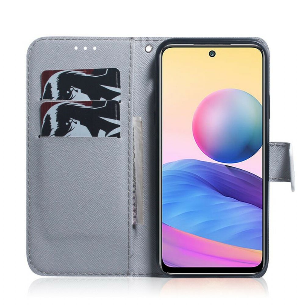Folio-hoesje voor Xiaomi Redmi Note 10 5G / Poco M3 Pro 5G Uilen Schilderen