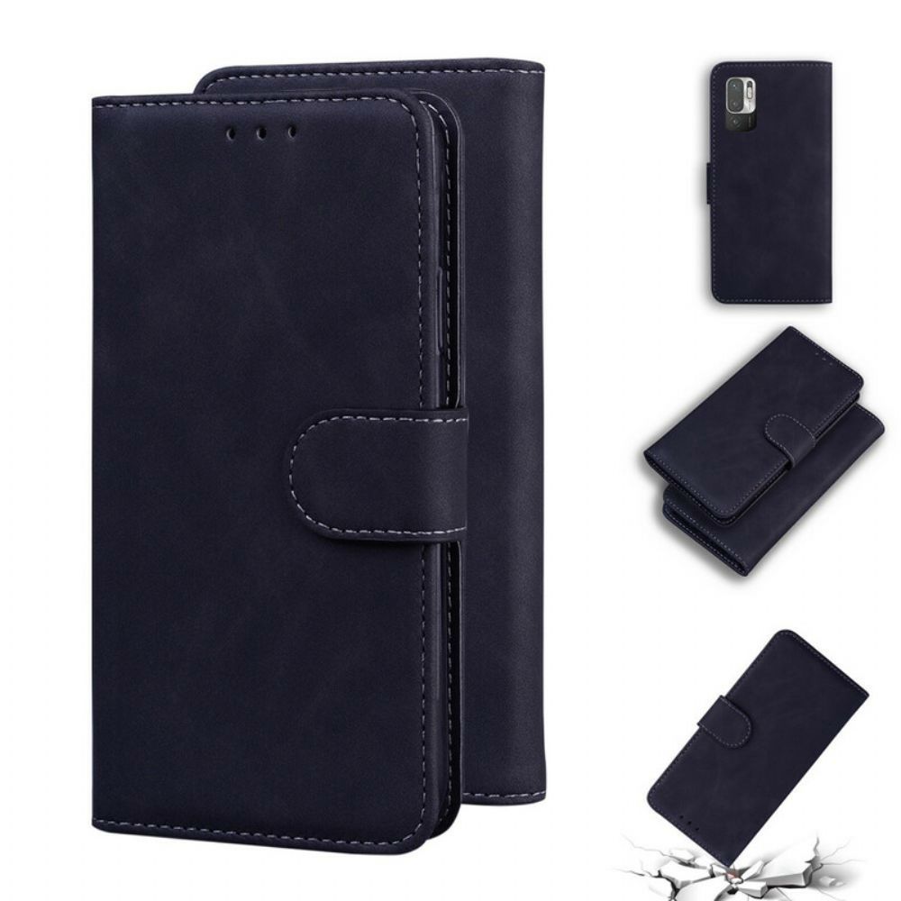 Folio-hoesje voor Xiaomi Redmi Note 10 5G / Poco M3 Pro 5G Vintage Naaien