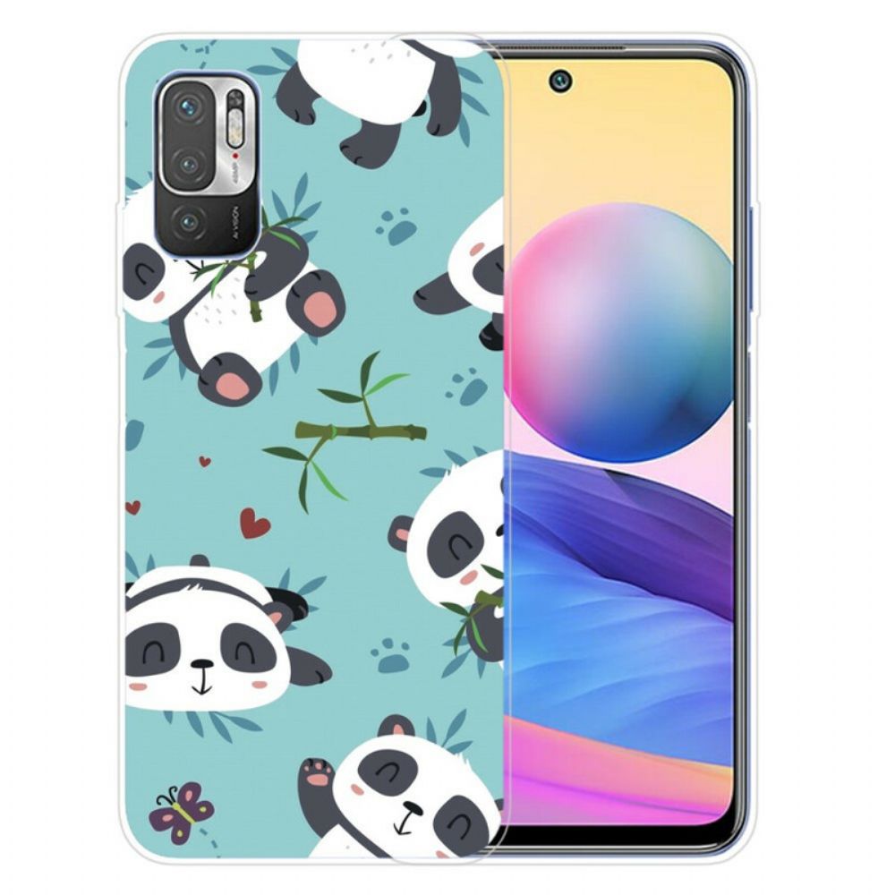 Hoesje voor Xiaomi Redmi Note 10 5G / Poco M3 Pro 5G Stapel Panda's