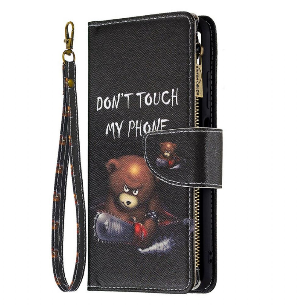 Leren Hoesje voor Xiaomi Redmi Note 10 5G / Poco M3 Pro 5G Beerzak Met Rits