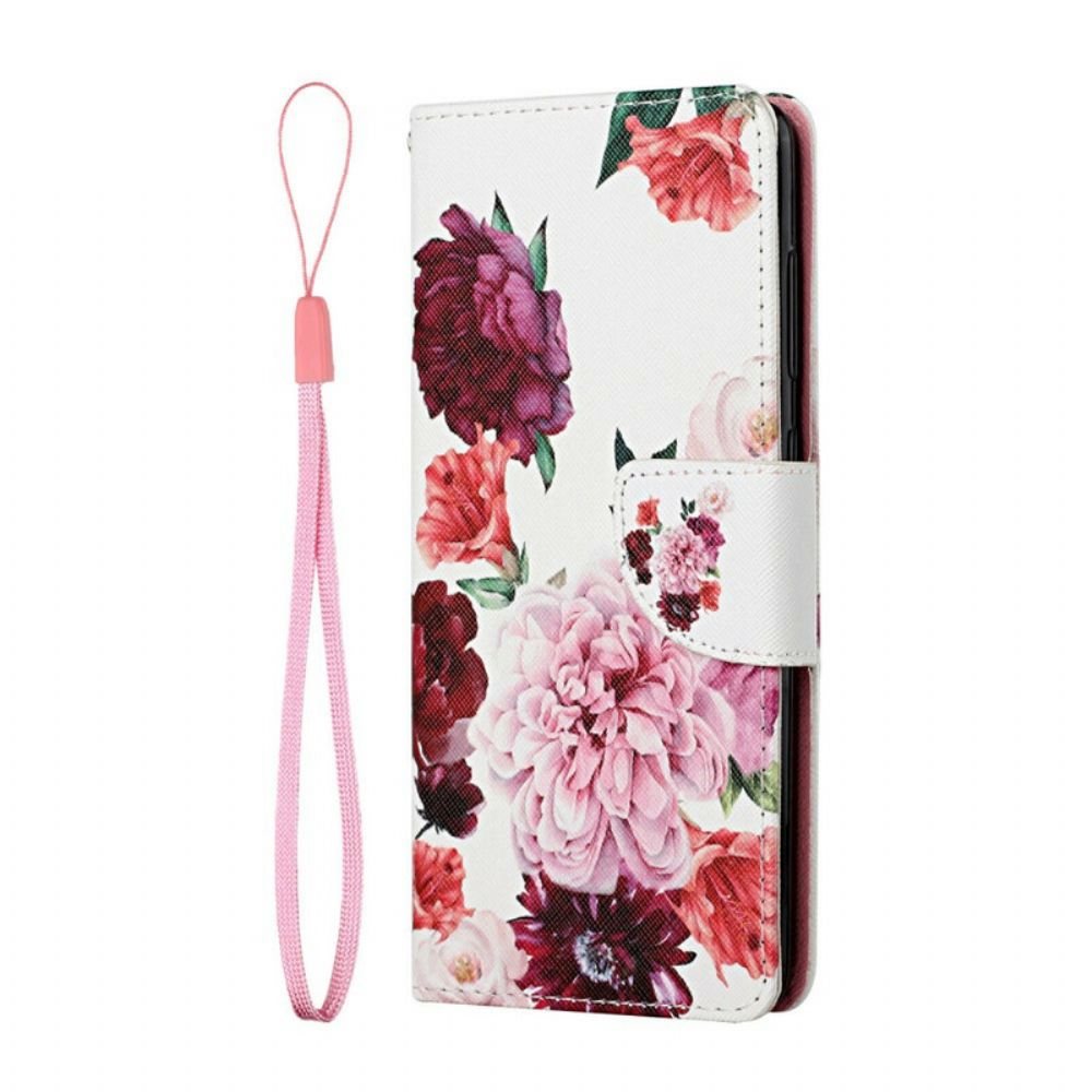 Leren Hoesje voor Xiaomi Redmi Note 10 5G / Poco M3 Pro 5G Bloemen Serie