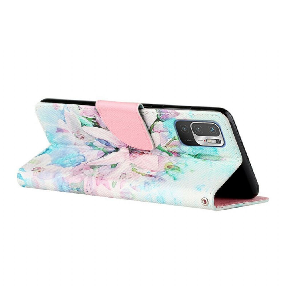 Leren Hoesje voor Xiaomi Redmi Note 10 5G / Poco M3 Pro 5G Bloemen Serie
