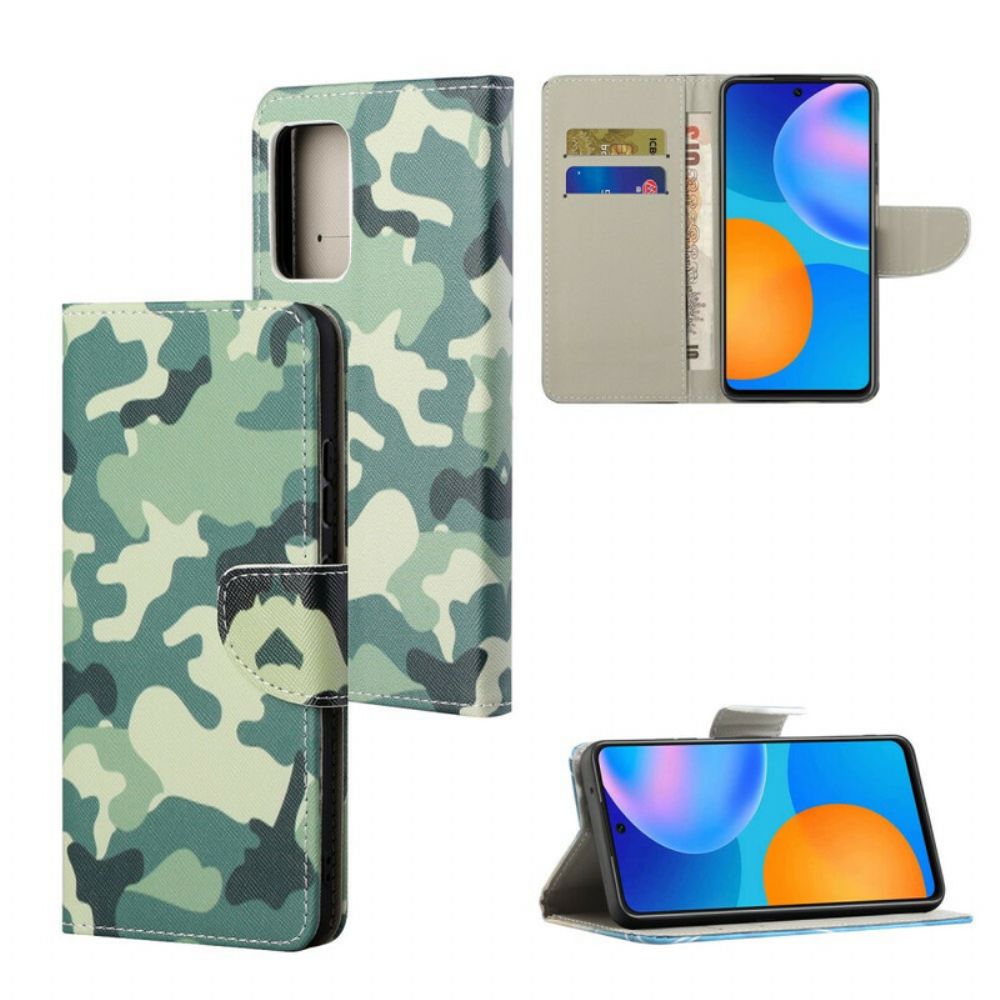 Leren Hoesje voor Xiaomi Redmi Note 10 5G / Poco M3 Pro 5G Camouflage