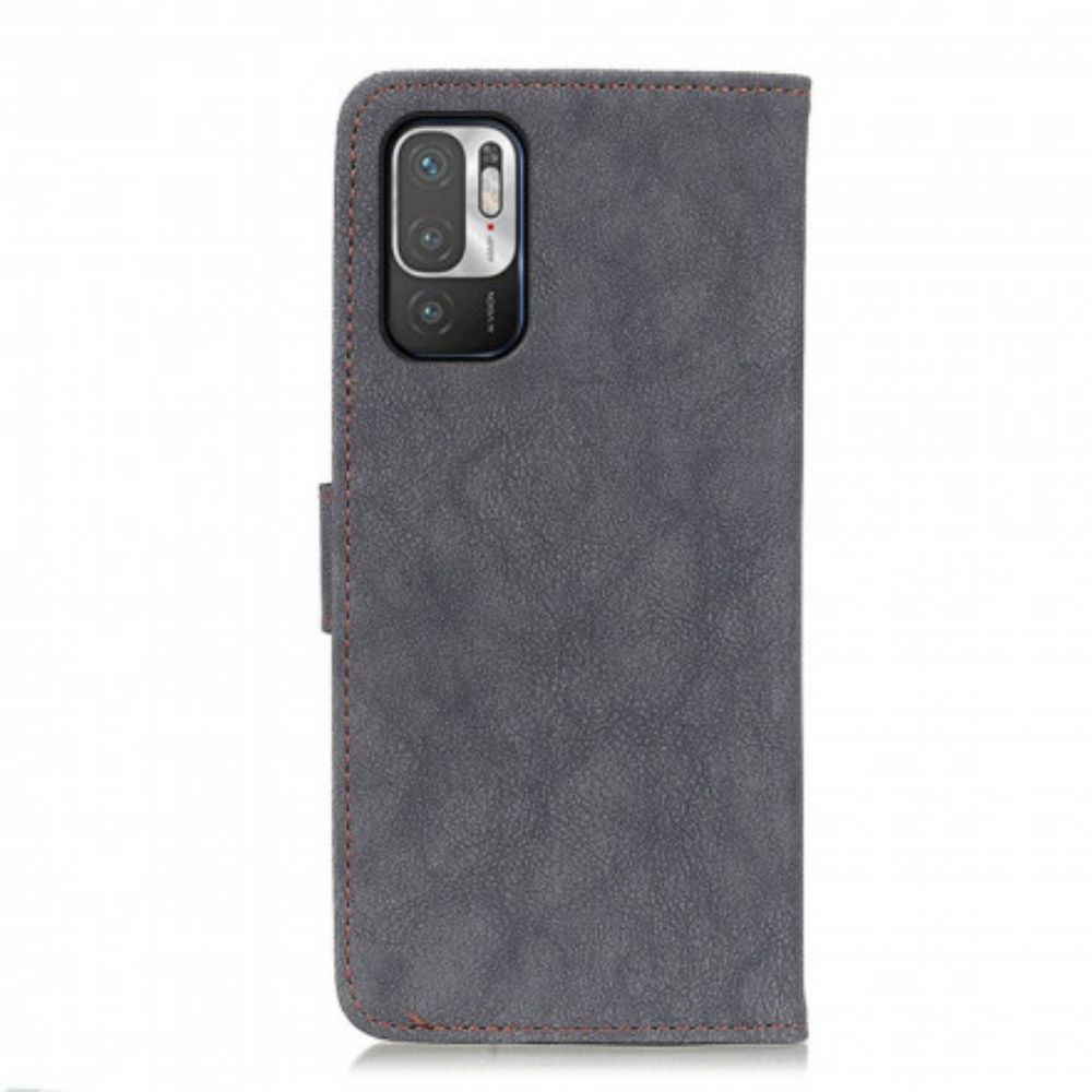 Leren Hoesje voor Xiaomi Redmi Note 10 5G / Poco M3 Pro 5G Khazneh Retro Splitleer