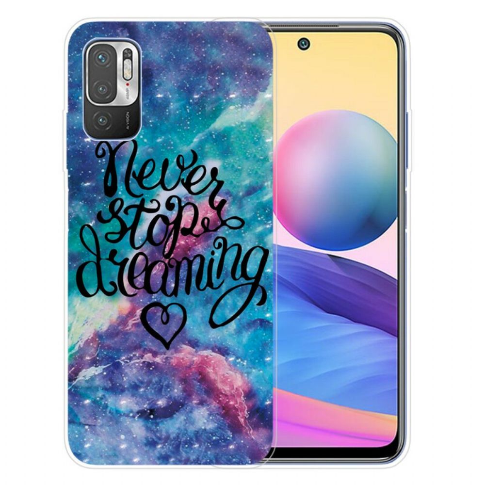 Telefoonhoesje voor Xiaomi Redmi Note 10 5G / Poco M3 Pro 5G Stop Nooit Met Dromen