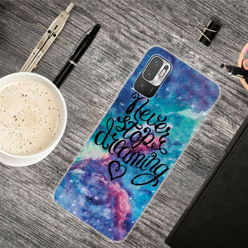 Telefoonhoesje voor Xiaomi Redmi Note 10 5G / Poco M3 Pro 5G Stop Nooit Met Dromen
