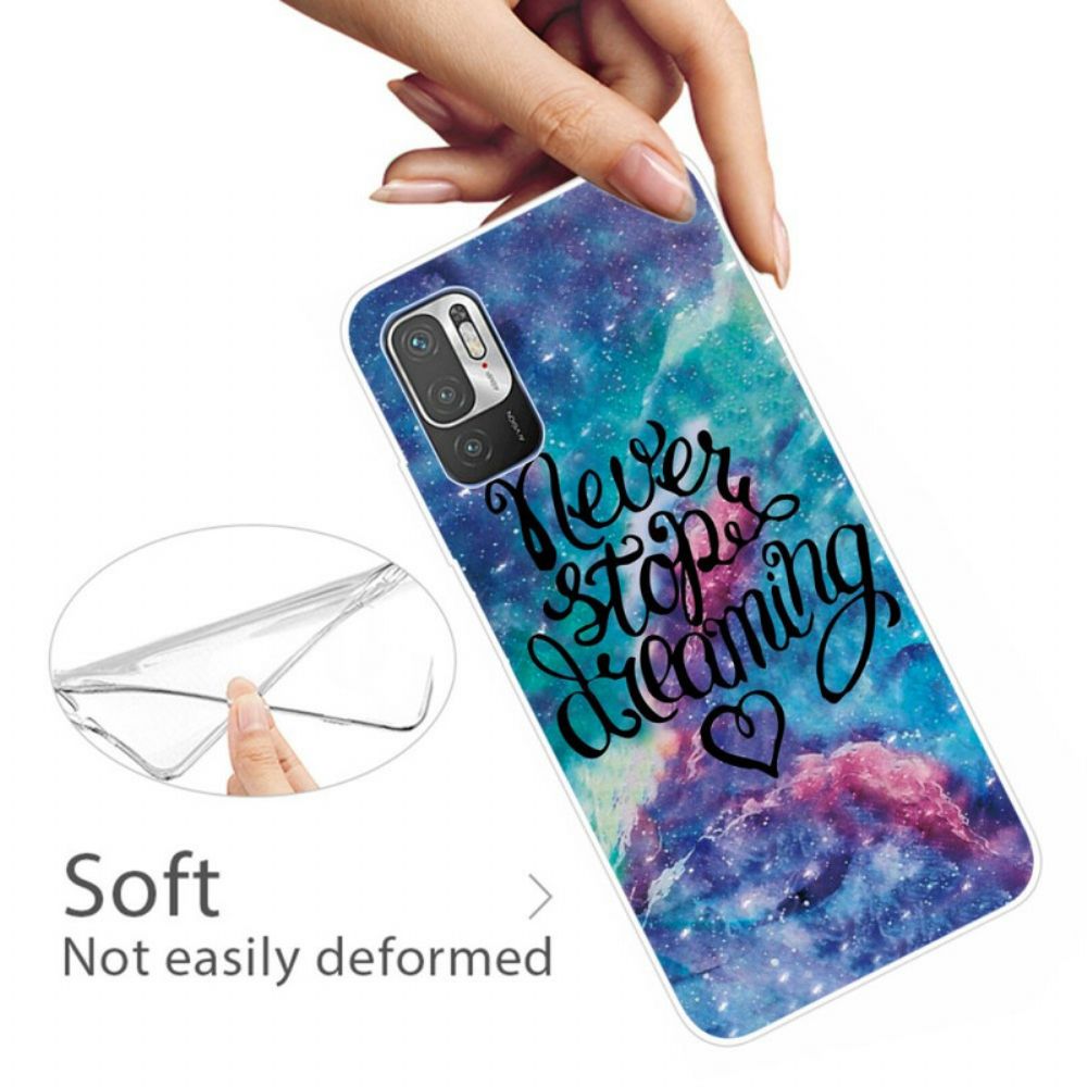Telefoonhoesje voor Xiaomi Redmi Note 10 5G / Poco M3 Pro 5G Stop Nooit Met Dromen
