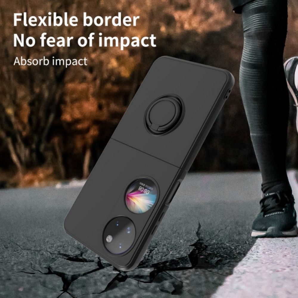 Hoesje voor Huawei P50 Pocket Mate Met Ring-support
