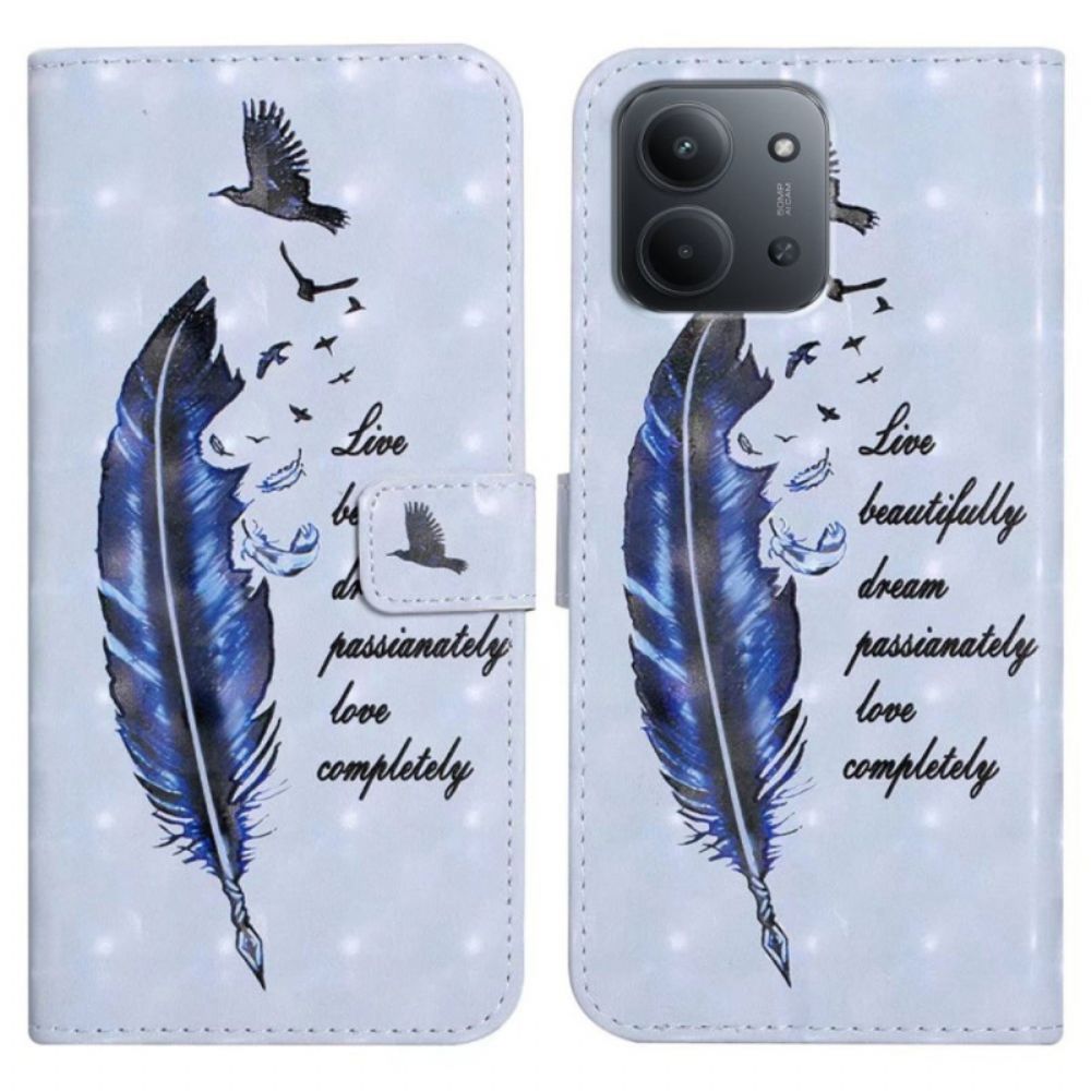 Bescherming Hoesje Poco C85 Blauwe Veer