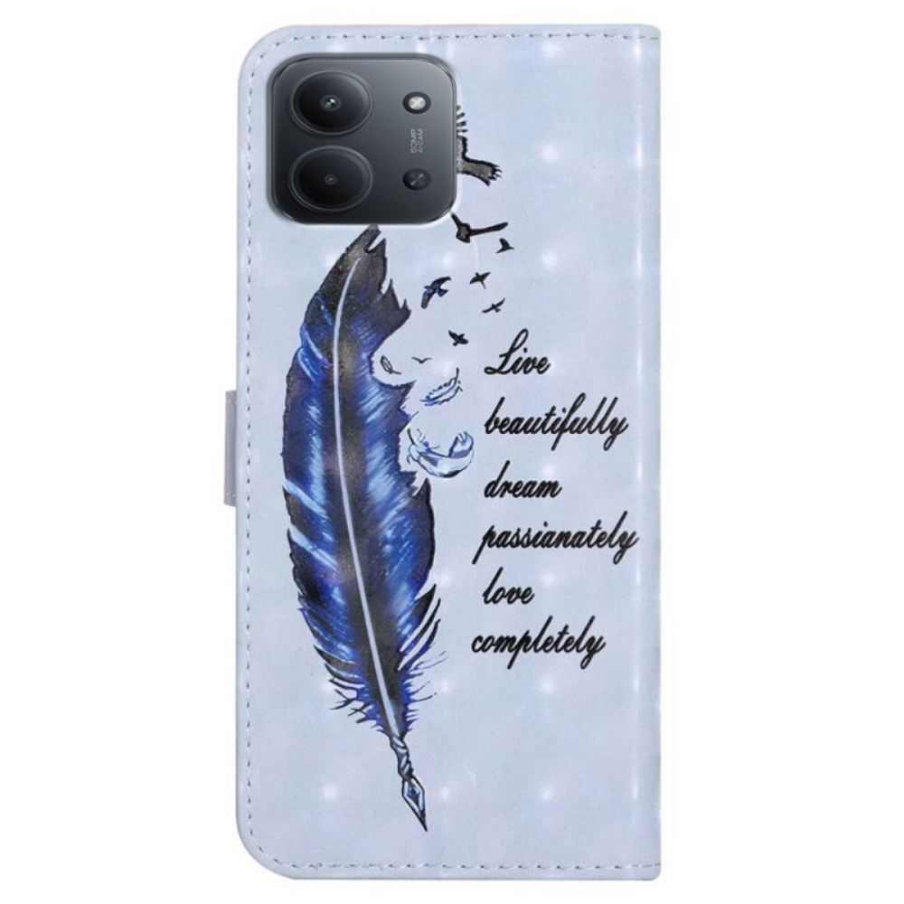 Bescherming Hoesje Poco C85 Blauwe Veer