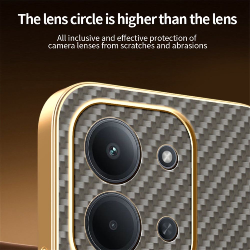 Cover Hoesje Poco C85 Telefoonhoesje Koolstofvezelcoating