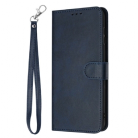 Flip Case Leren Poco C85 Leereffect Met Bandje