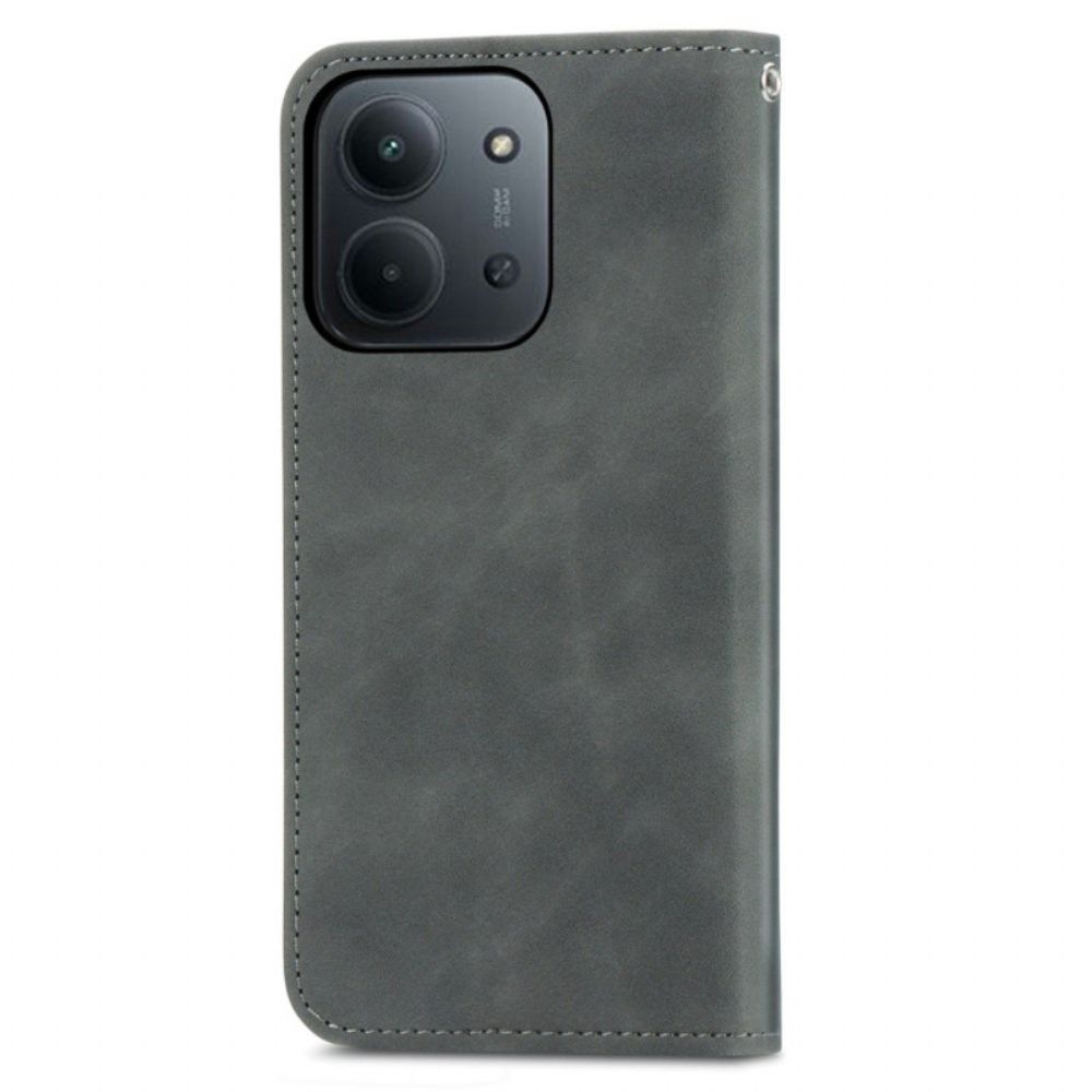 Folio-hoesje Poco C85 Suède-look Bescherming Hoesje