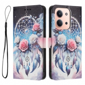 Folio-hoesje Poco C85 Telefoonhoesje Dromenvanger En Rozen