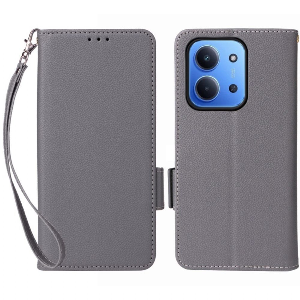 Folio-hoesje Poco C85 Telefoonhoesje Kunstleer Met Bandje