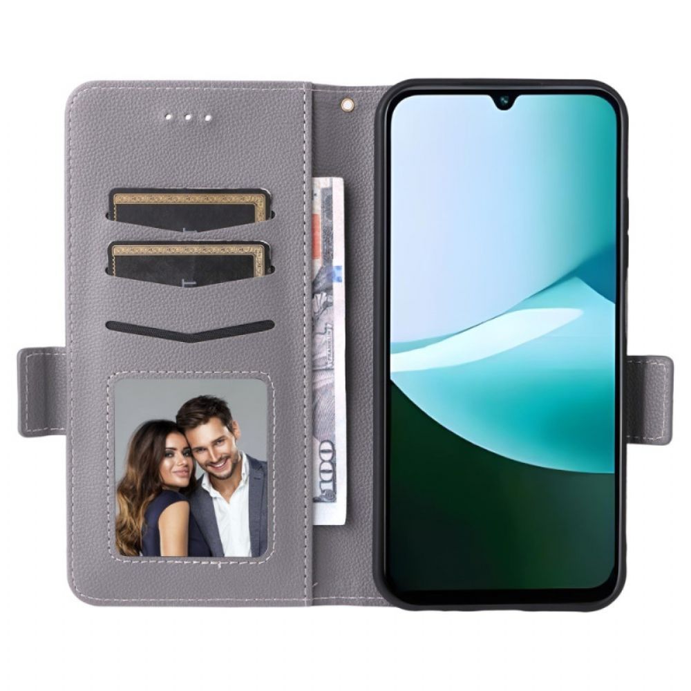 Folio-hoesje Poco C85 Telefoonhoesje Kunstleer Met Bandje