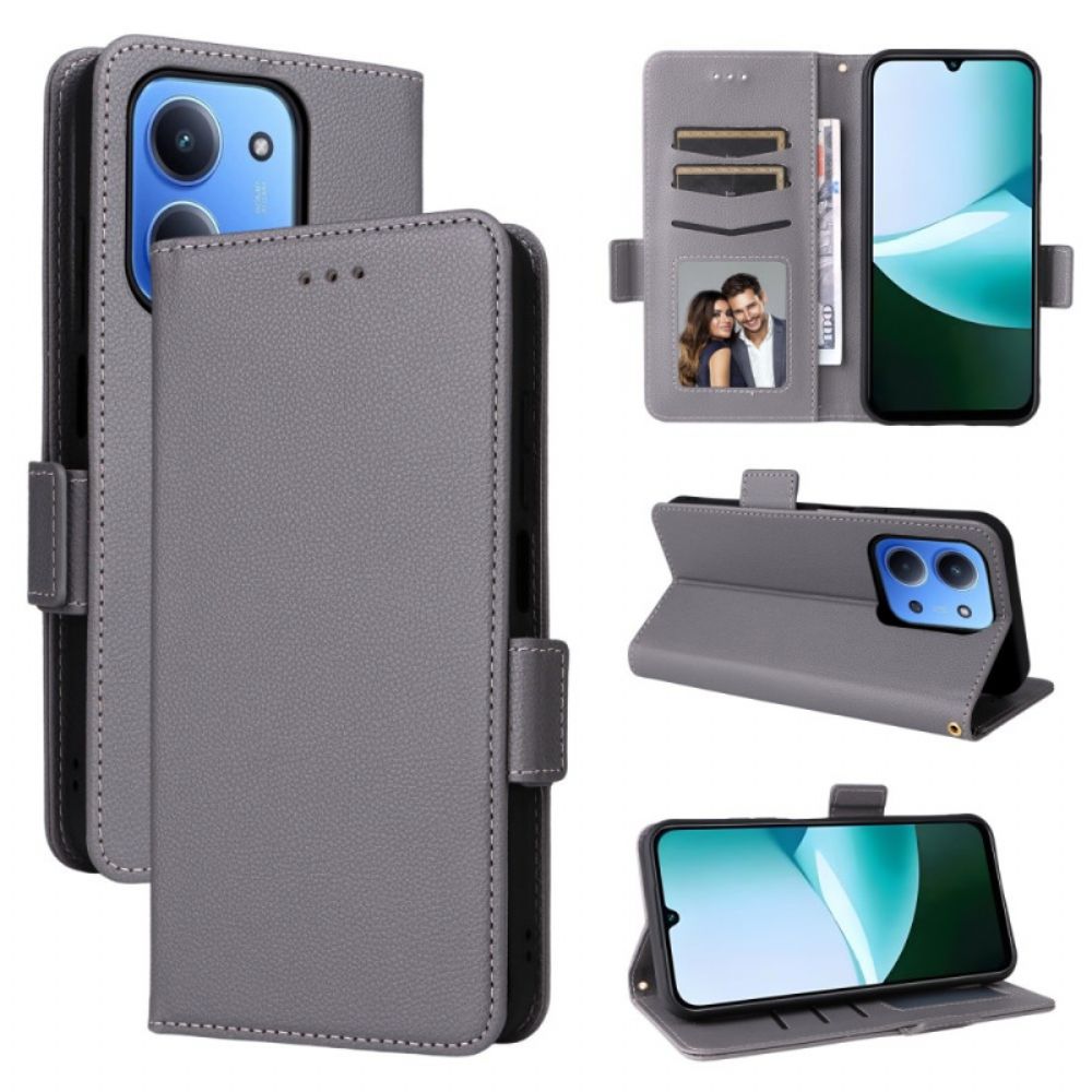 Folio-hoesje Poco C85 Telefoonhoesje Kunstleer Met Bandje