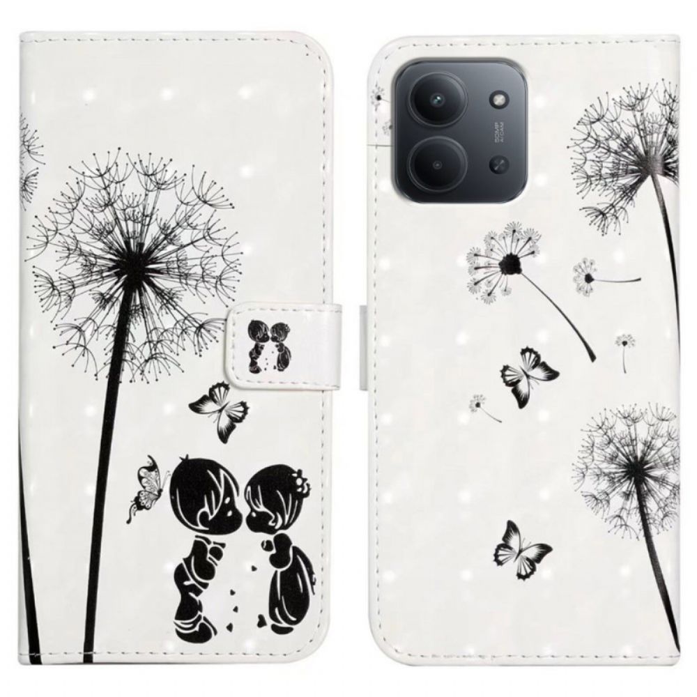 Folio-hoesje Poco C85 Telefoonhoesje Paardenbloemliefde