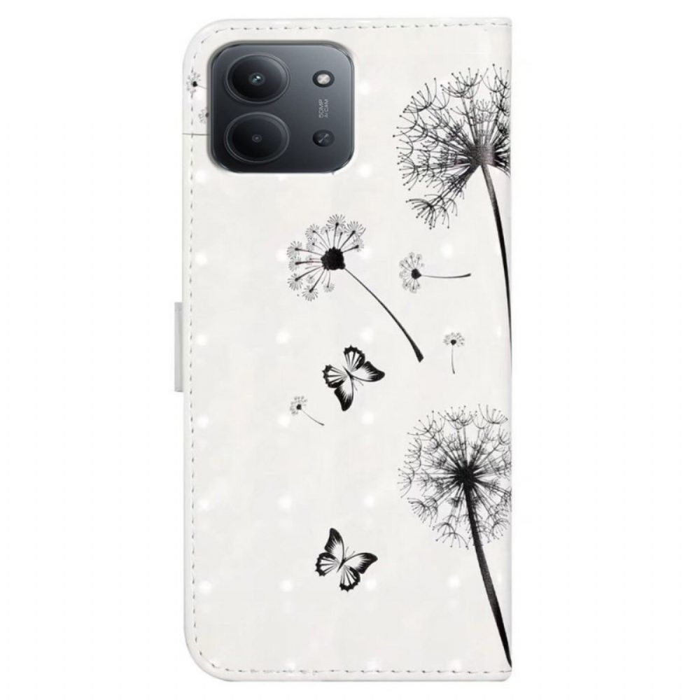 Folio-hoesje Poco C85 Telefoonhoesje Paardenbloemliefde