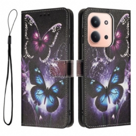 Folio-hoesje Poco C85 Twee Vlinders