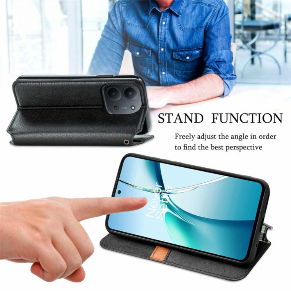 Folio-hoesje Voor Poco C85 Suède-effect