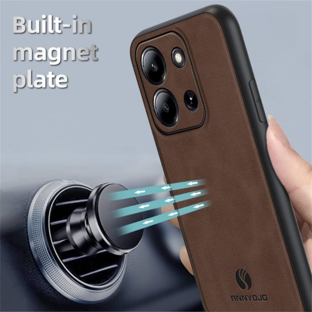 Hoesje Poco C85 Leereffect