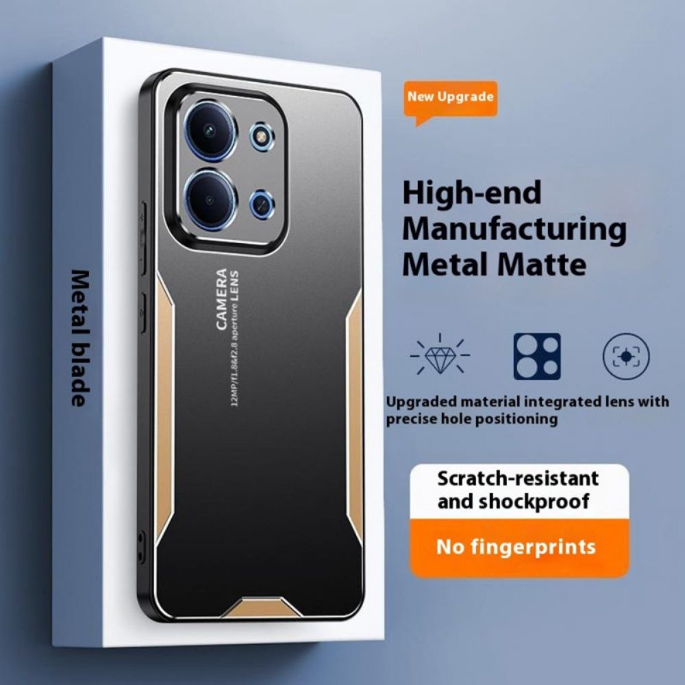 Hoesje Poco C85 Metaaleffect Bescherming Hoesje