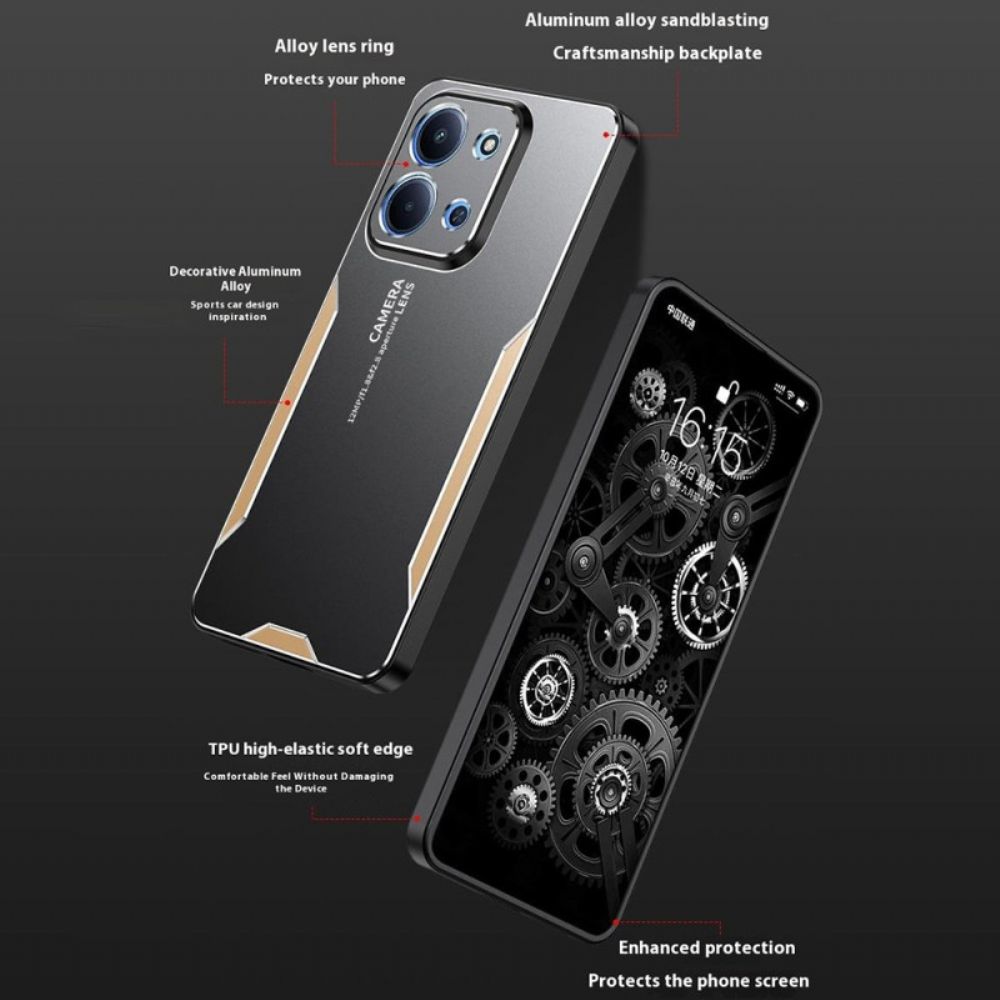 Hoesje Poco C85 Metaaleffect Bescherming Hoesje