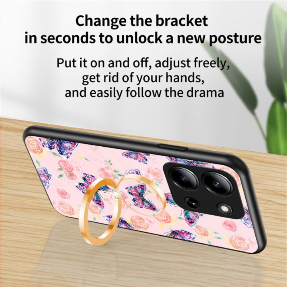 Hoesje Poco C85 Vlinder Van Gehard Glas Bescherming Hoesje