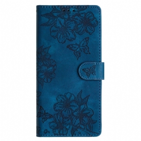 Leren Hoesje Poco C85 Bloemenprint