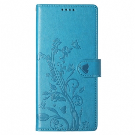 Leren Hoesje Poco C85 Bloemenprint Bescherming Hoesje