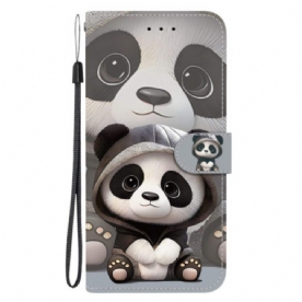 Leren Hoesje Poco C85 Mijn Panda Bescherming Hoesje