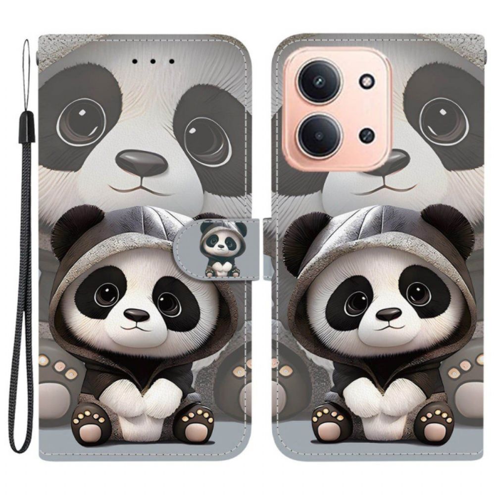 Leren Hoesje Poco C85 Mijn Panda Bescherming Hoesje