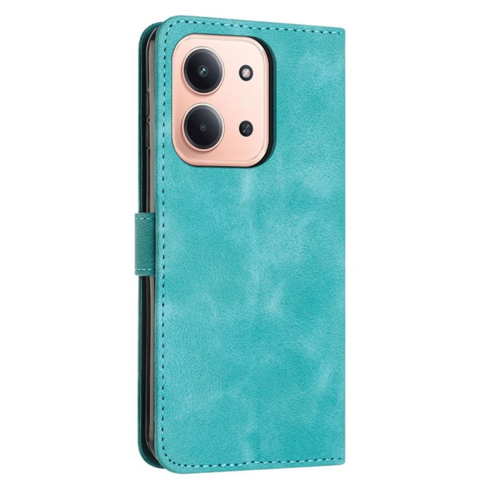 Leren Hoesje Poco C85 Retro Designlijnen Bescherming Hoesje