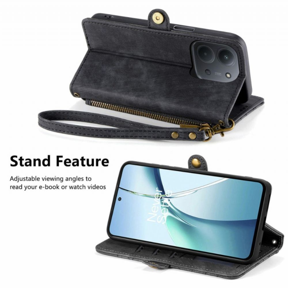 Leren Hoesje Voor Poco C85 Geometrische Portemonnee