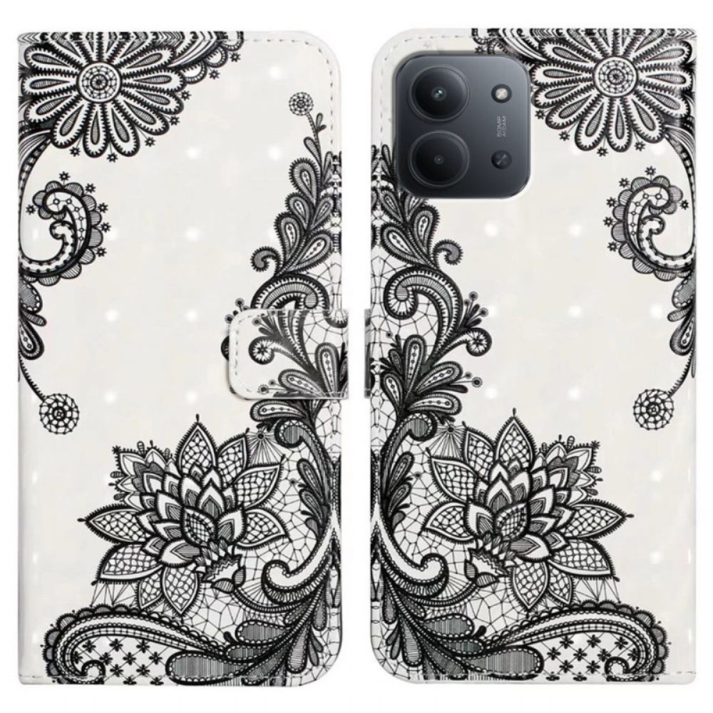 Leren Hoesje Voor Poco C85 Kant