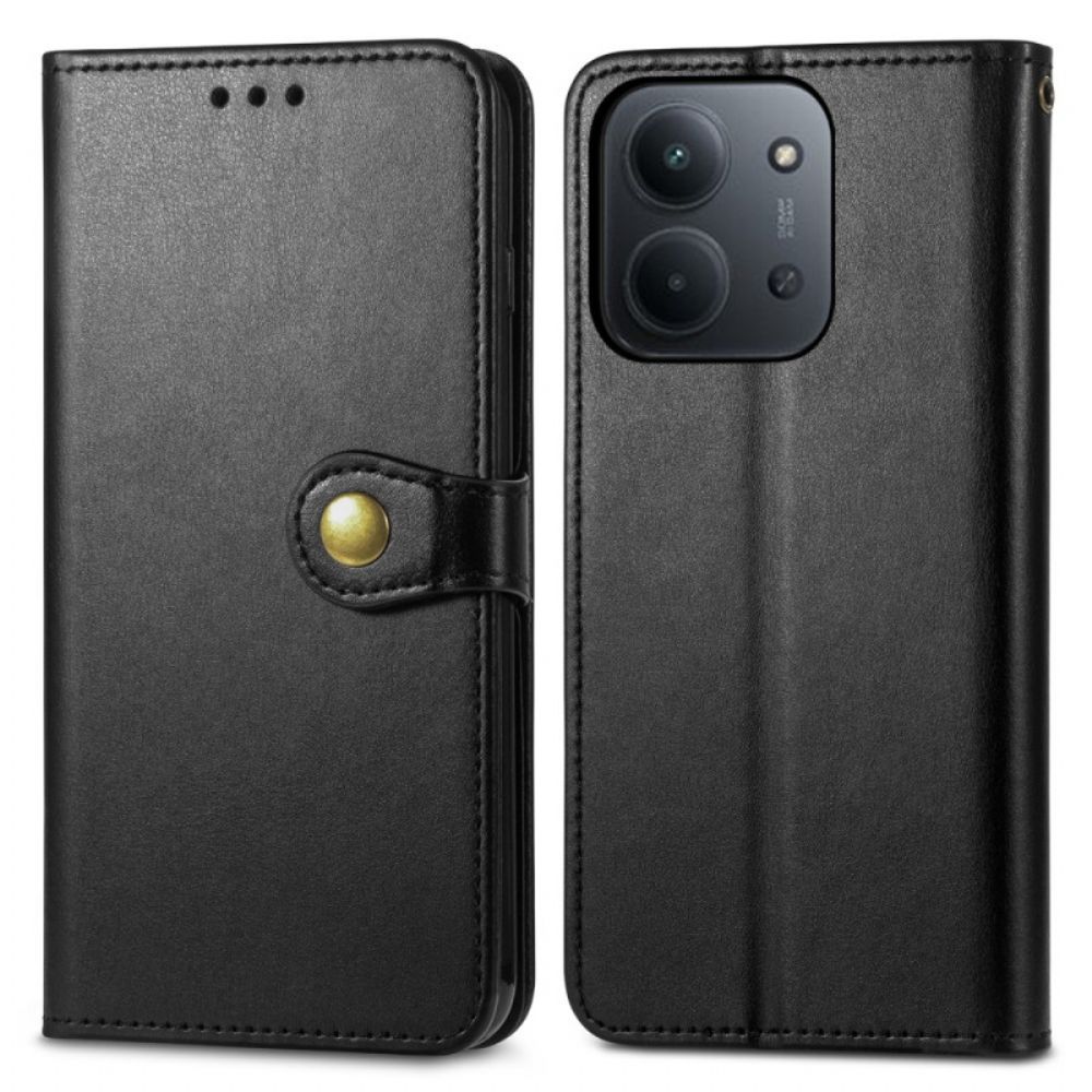 Leren Hoesje Voor Poco C85 Vintage Sluiting