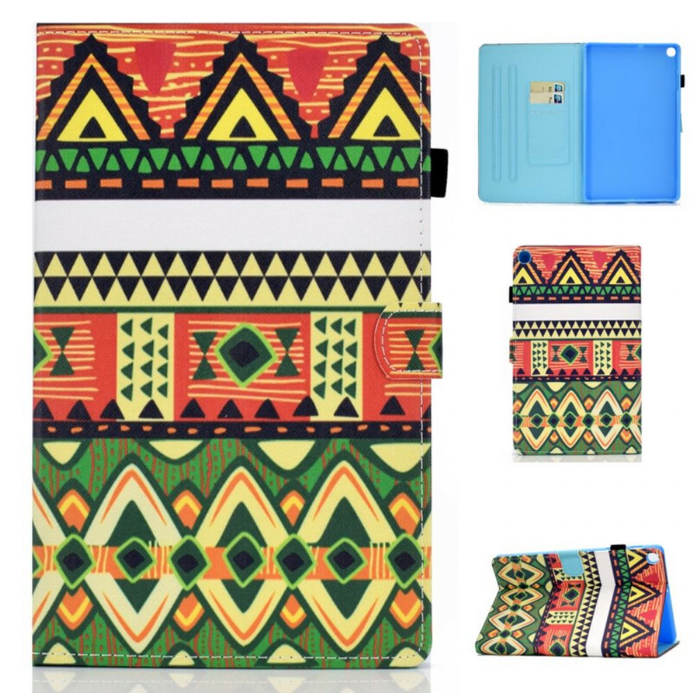 Leren Hoesje voor Samsung Galaxy Tab S6 Lite Azteeks