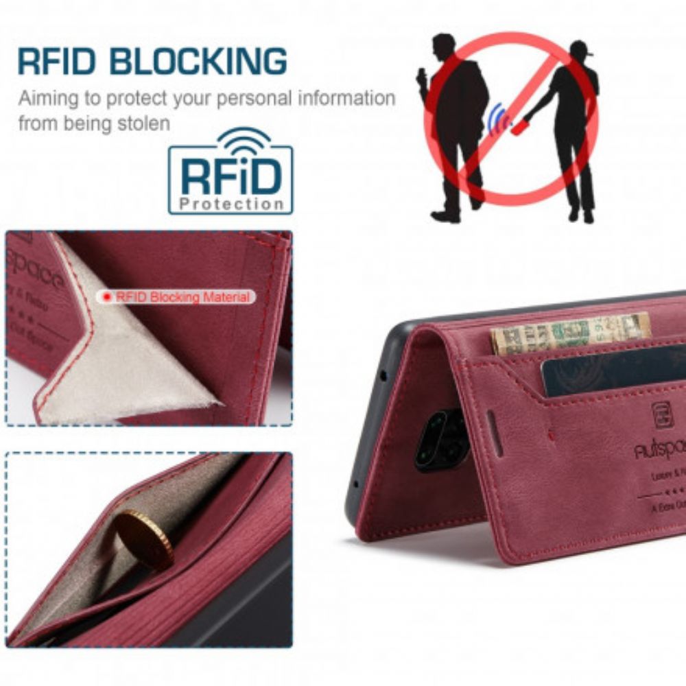 Bescherming Hoesje voor Samsung Galaxy S21 Ultra 5G Folio-hoesje Autspace Rfid-serie
