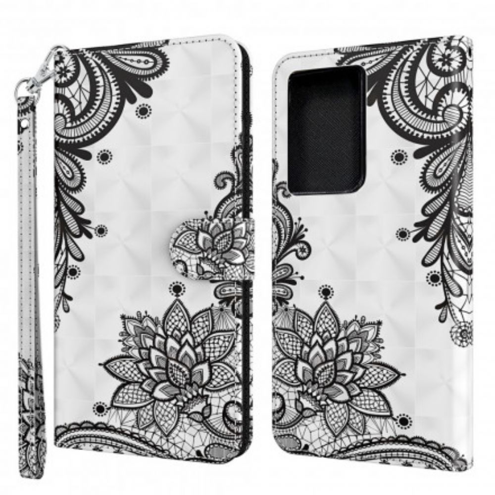 Folio-hoesje voor Samsung Galaxy S21 Ultra 5G Chique Kant