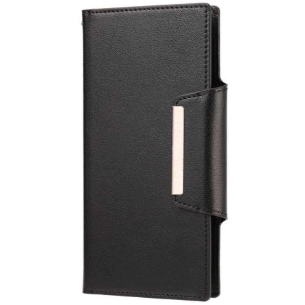 Hoesje Flip Case voor Samsung Galaxy S21 Ultra 5G Afneembare Zilveren Sluiting