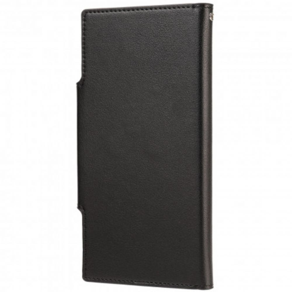 Hoesje Flip Case voor Samsung Galaxy S21 Ultra 5G Afneembare Zilveren Sluiting