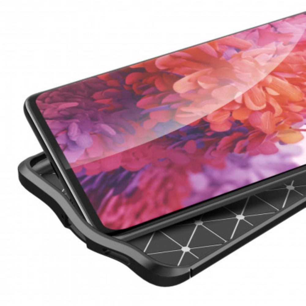 Hoesje voor Samsung Galaxy S21 Ultra 5G Dubbele Lijn Litchi Leder Effect