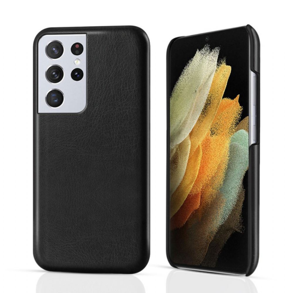 Hoesje voor Samsung Galaxy S21 Ultra 5G Ksq Leereffect
