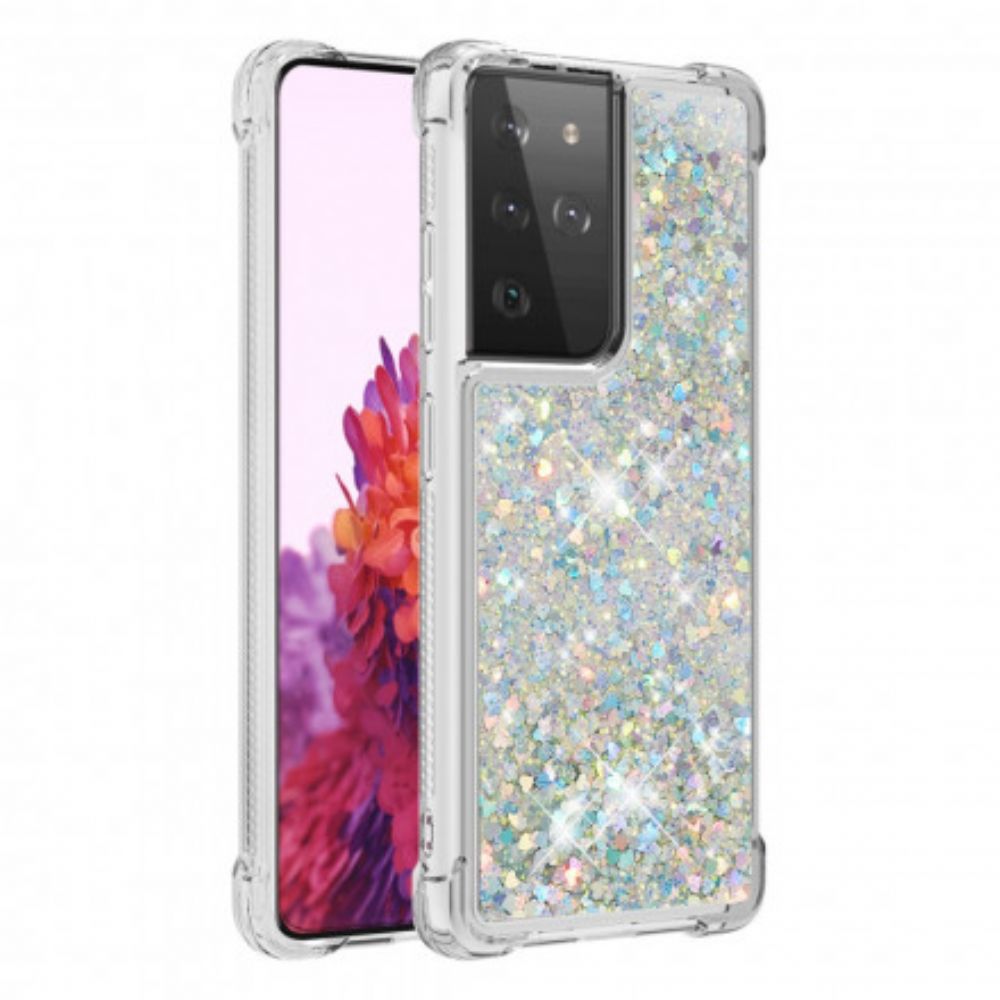 Hoesje voor Samsung Galaxy S21 Ultra 5G Verlangen Glitter