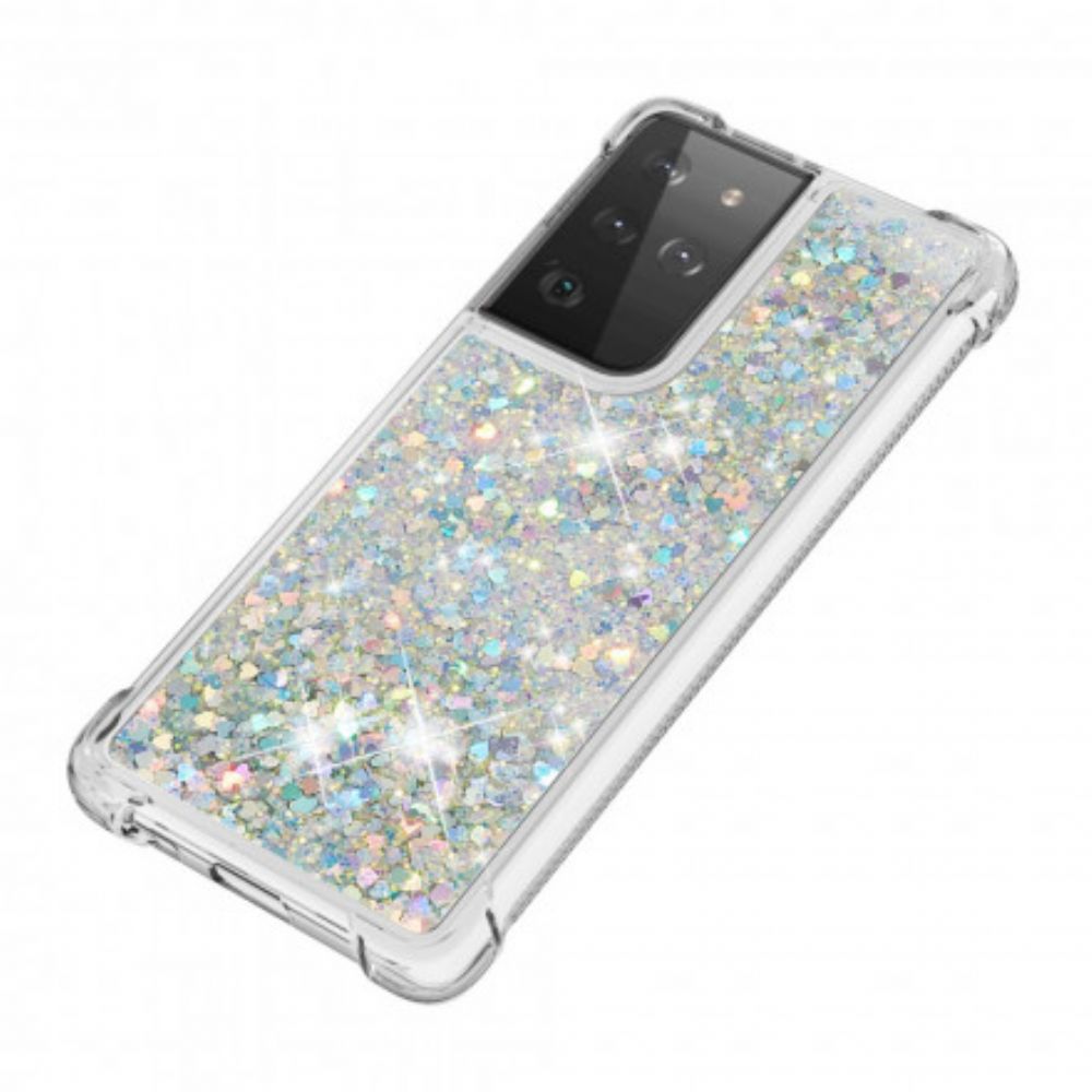 Hoesje voor Samsung Galaxy S21 Ultra 5G Verlangen Glitter
