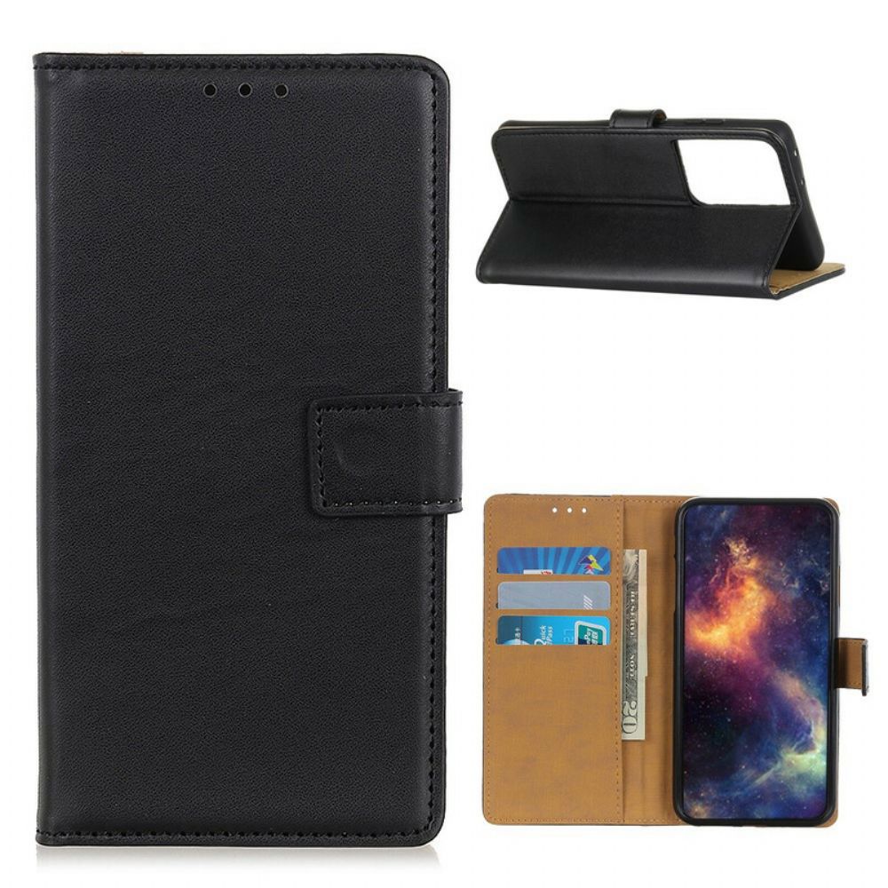 Leren Hoesje voor Samsung Galaxy S21 Ultra 5G Eenvoudig Kunstleer