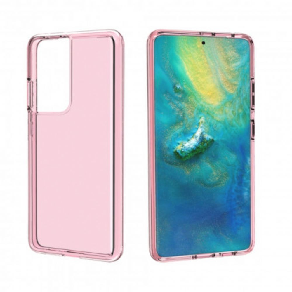 Telefoonhoesje voor Samsung Galaxy S21 Ultra 5G Gekleurd Transparant
